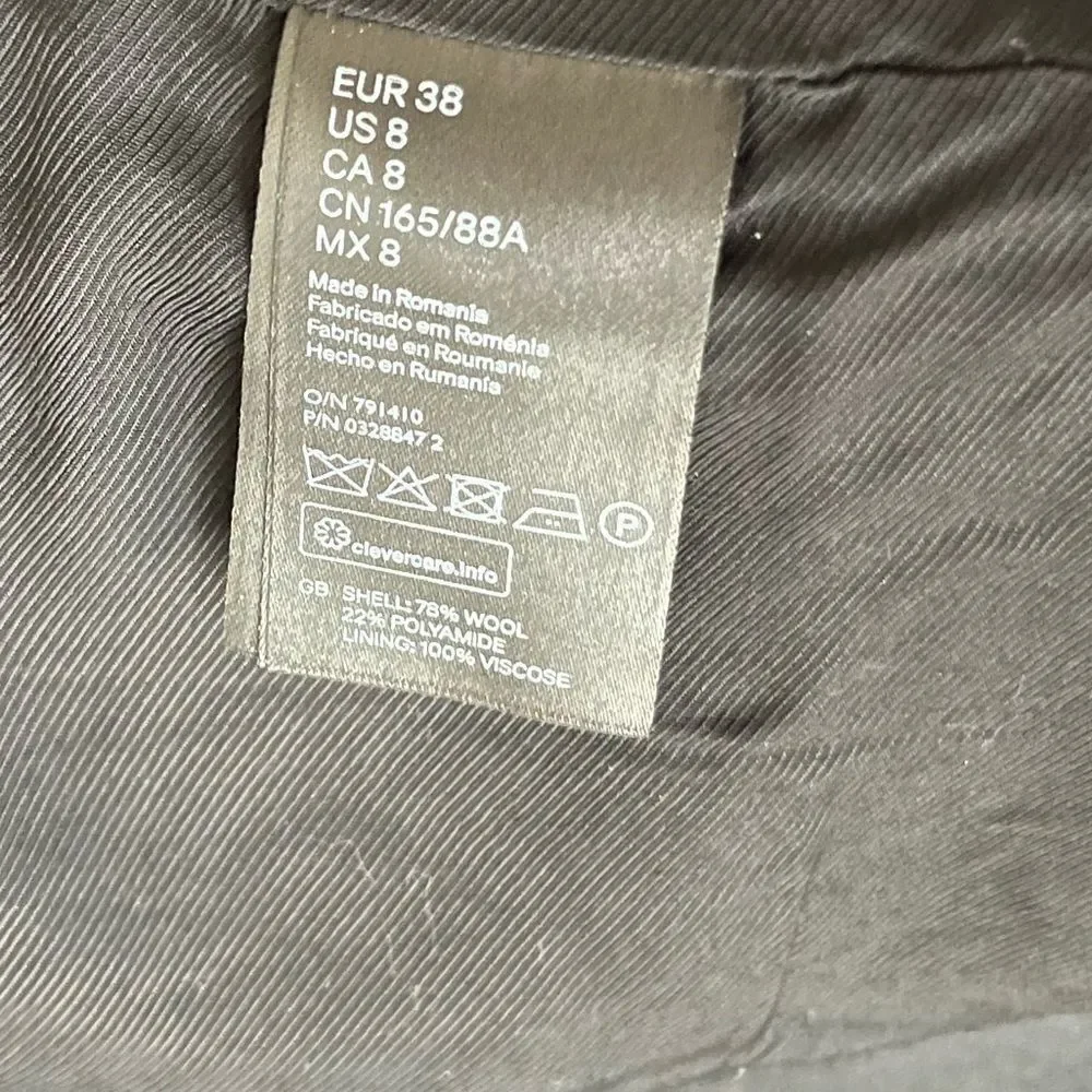 Authentic Balmain X H&M Collab wool blend Coat